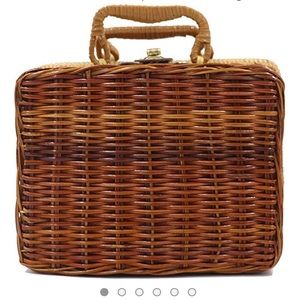 Wicker Top Handle Purse